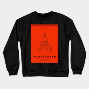 Washington DC Minimal Poster Crewneck Sweatshirt